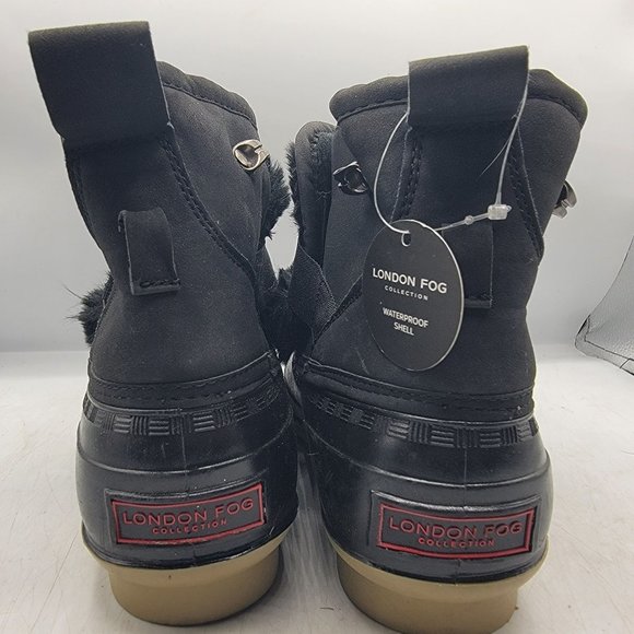 London Fog Collection Womens 9 M Black Red Boots Waterproof Outdoors Casual - Picture 6 of 13